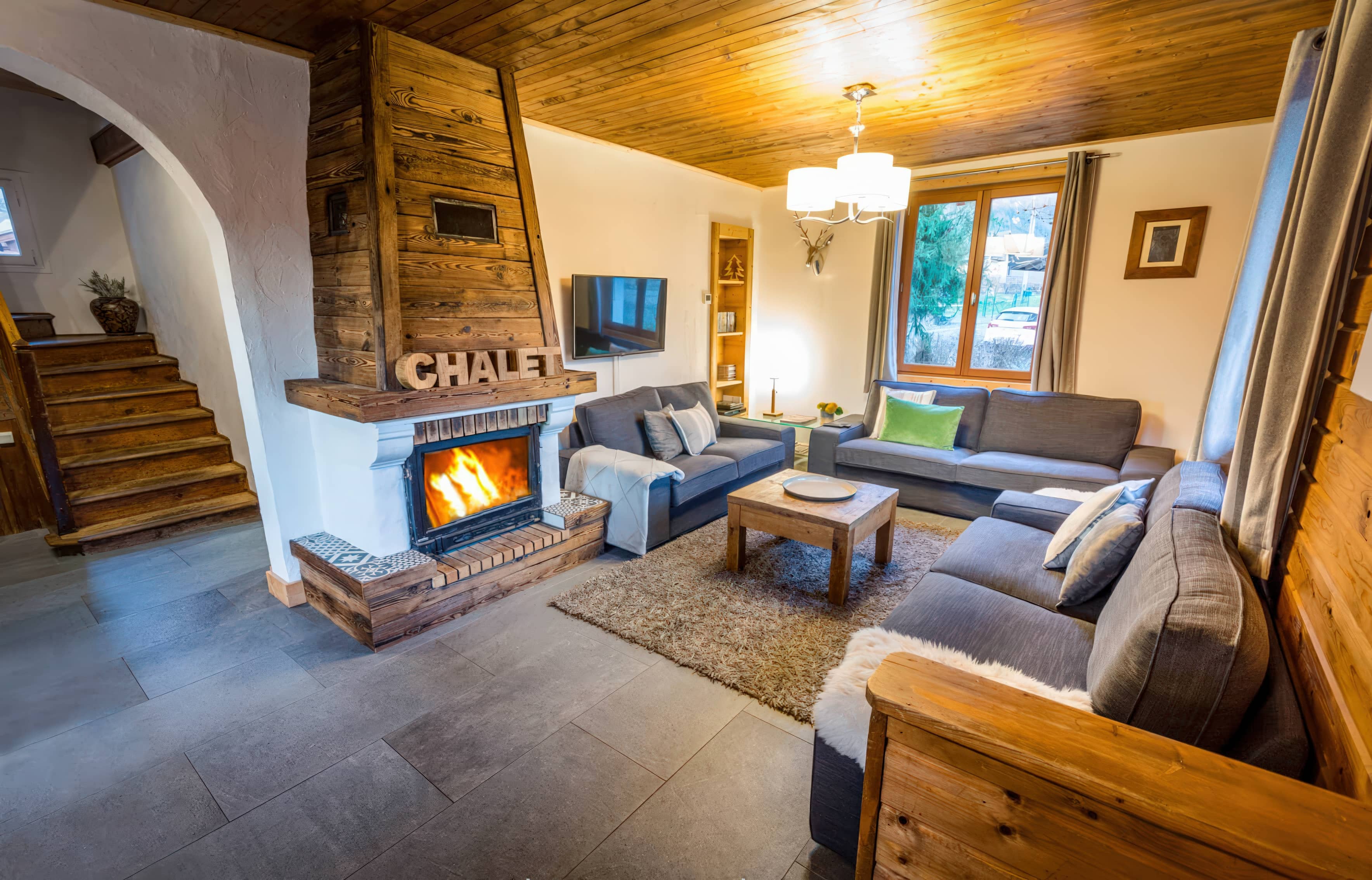 Chalet #1 Swim Spa Society interior