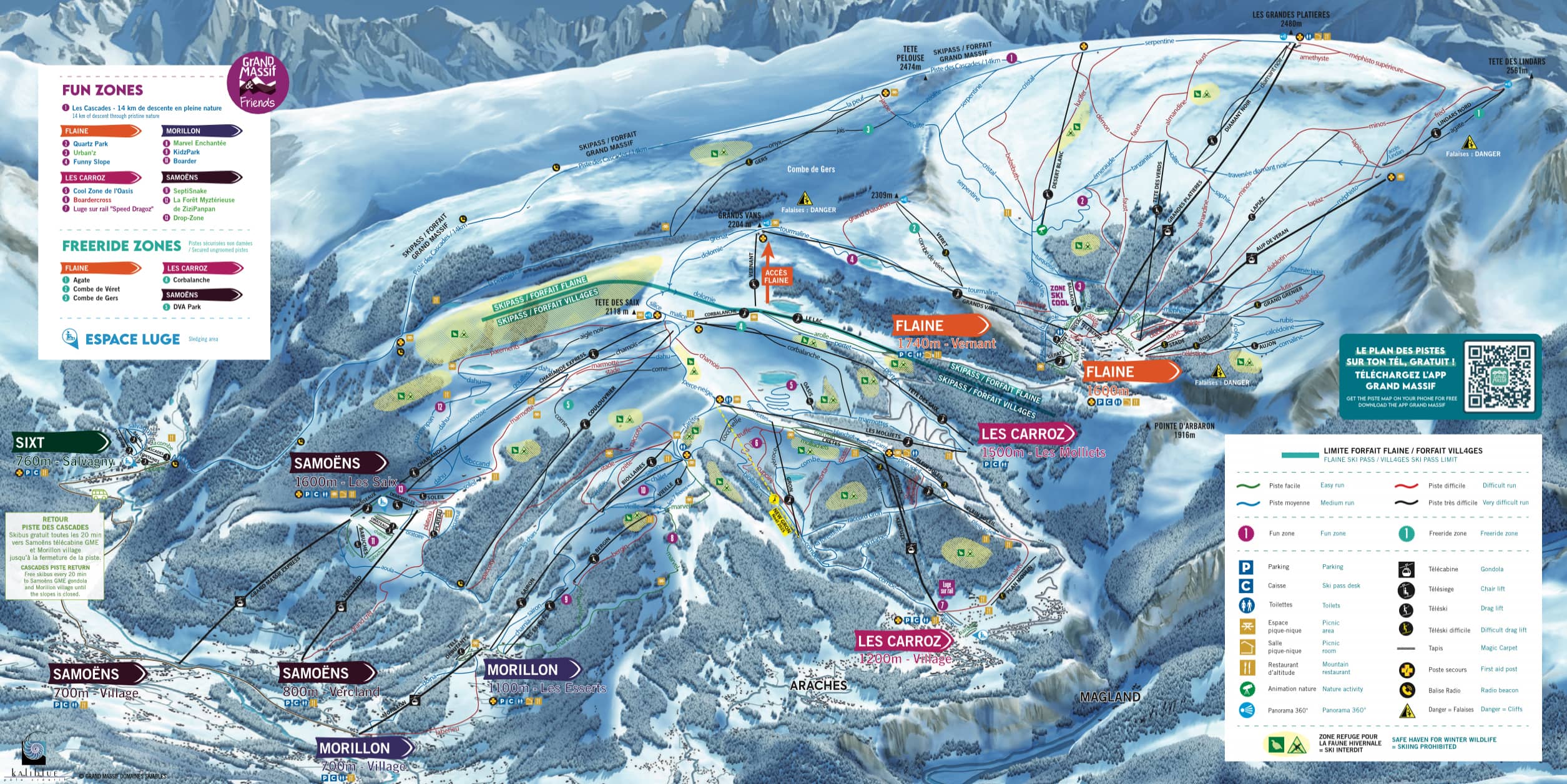Grand Massif Ski Map 2025